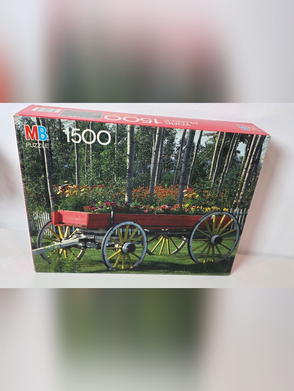 🧩 Vintage Milton Bradley 1500-Piece Red Wagon Jigsaw Puzzle